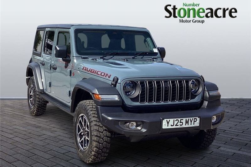 Grey New 2025 Jeep Wrangler Rubicon SUV | £53,995 (Good price) - Image 1/4