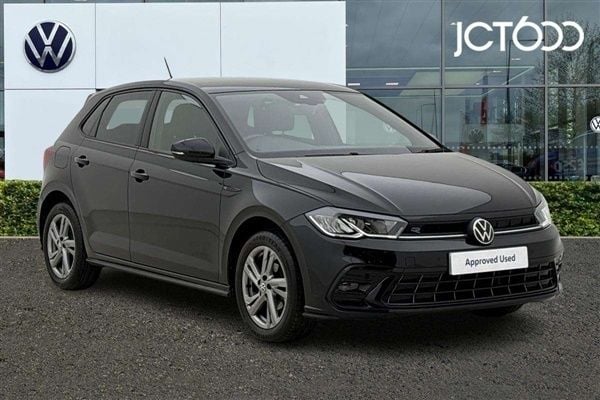 Black Used 2023 VW Polo R-line Hatchback | £17,779 (Fair price) - Image 1/4