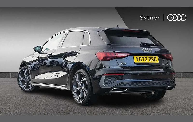 Used Audi A3 S-Line 147 HP (108 kW) 2022 Black Hatchback