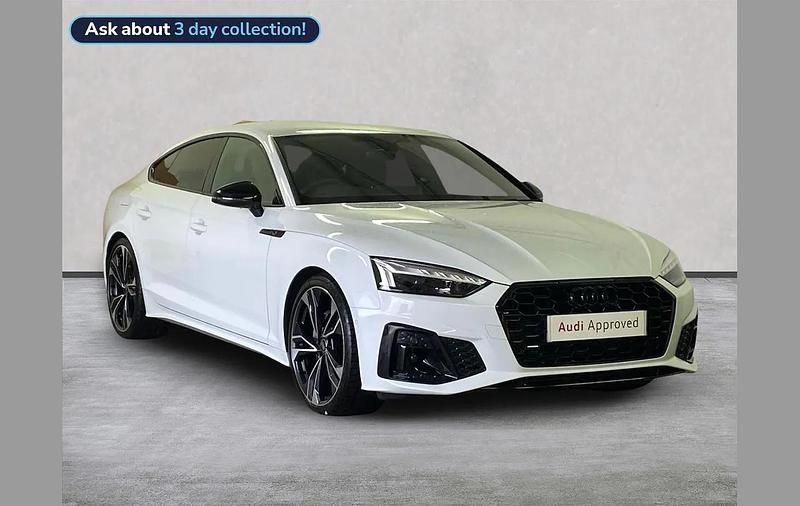Used Audi A5 Sportback Black Edition 245 HP (180 kW) 2023 White Hatchback
