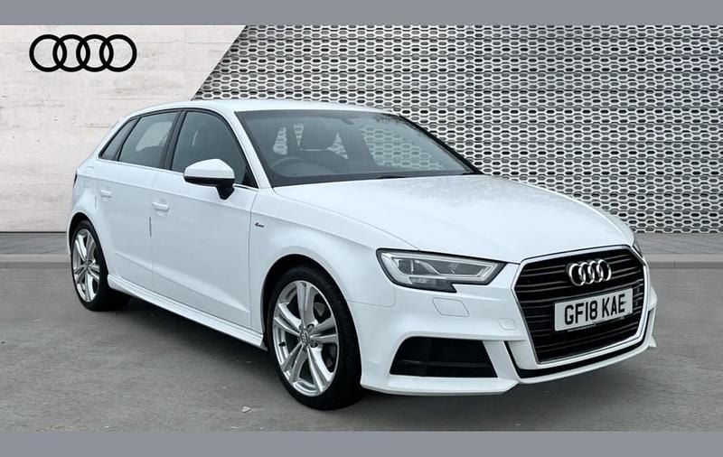 Used Audi A3 S-Line 113 HP (83 kW) 2018 White Sedan