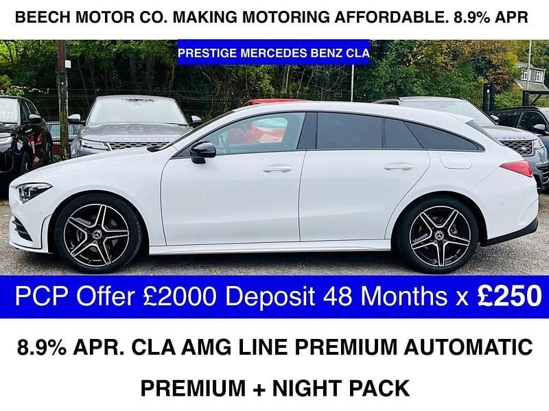 White Used 2022 Mercedes CLA180 Shooting Brake AMG line Estate | £23,490 (Fair price) - Image 1/3