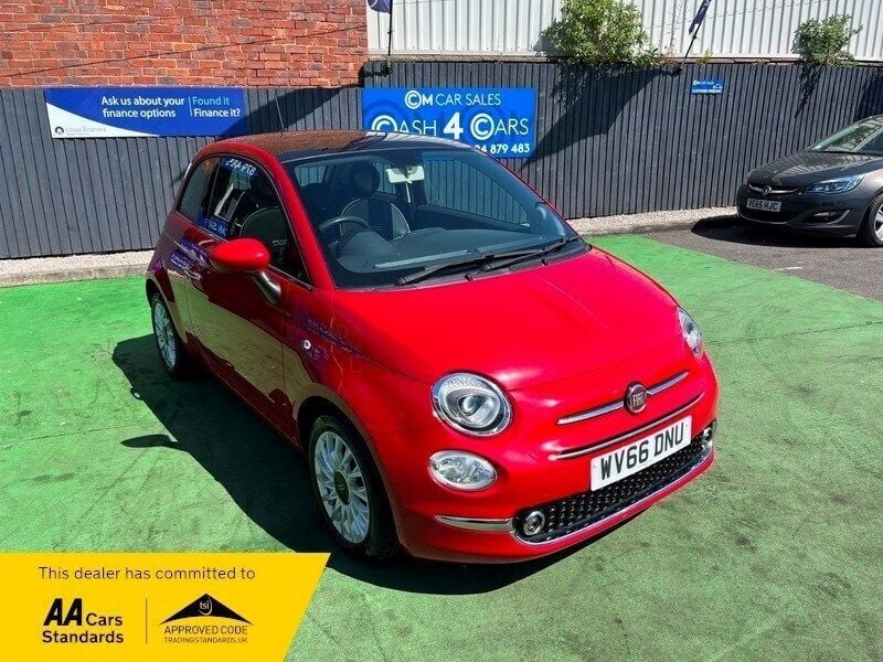 Red Used 2016 Fiat 500 Lounge Hatchback | £5,295 (Fair price) - Image 1/4