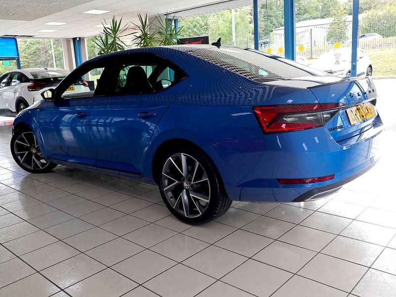 Used Skoda Superb SportlinePlus 150 HP (110 kW) 2023 Blue Hatchback