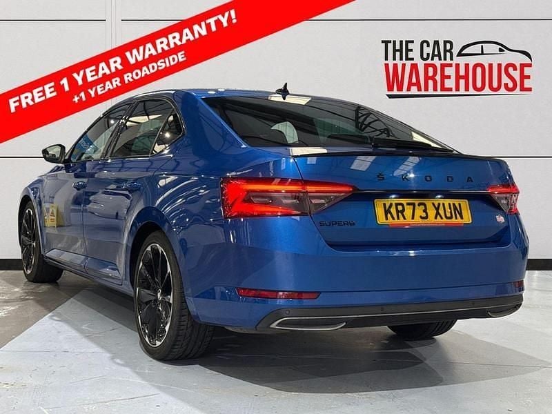 Used Skoda Superb SportlinePlus 190 HP (139 kW) 2023 Blue Hatchback