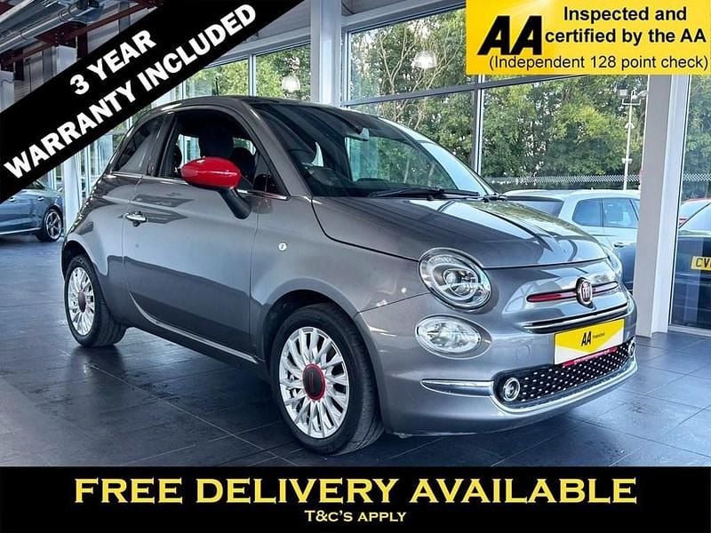 Grey Used 2022 Fiat 500 Red Hatchback | £10,395 (Fair price) - Image 1/2