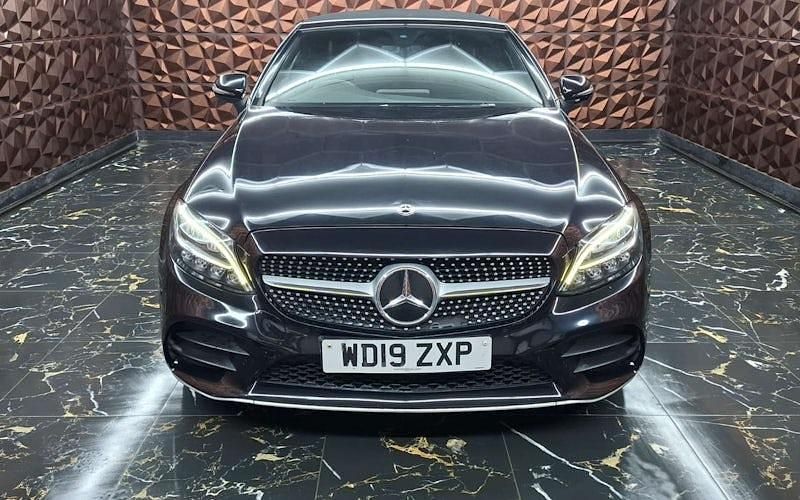 Used Mercedes C200 AMG line 184 HP (135 kW) 2019 Black Cabriolet