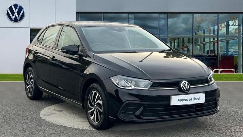 Deep black pearl Used 2023 VW Polo Life Hatchback | £18,497 (Fair price) - Image 1/4