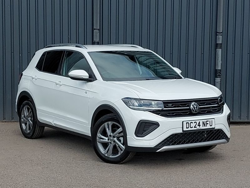 White New 2024 VW T-Cross R-line SUV | £25,498 (Fair price) - Image 1/4