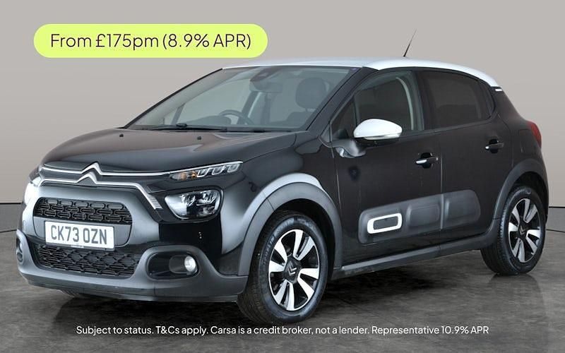 Black Used 2023 Citroën C3 PureTech Hatchback | £12,774 (Fair price) - Image 1/3