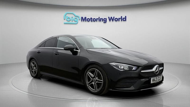 Used Mercedes CLA200 AMG line 163 HP (119 kW) 2021 Black Coupe