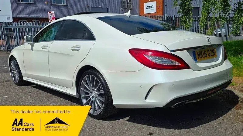 Used Mercedes CLS350 AMG line 258 HP (189 kW) 2016 White Coupe