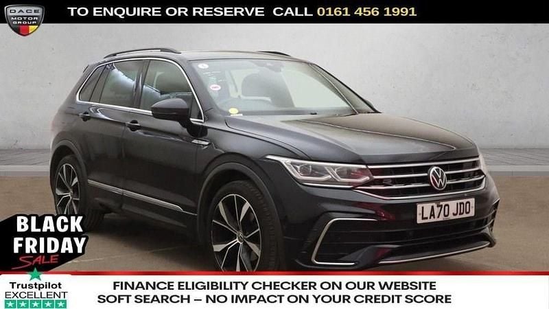 Black Used 2021 VW Tiguan R-line SUV | £20,970 (Fair price) - Image 1/4