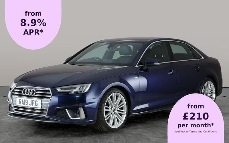 Blue Used 2019 Audi A4 S-Line Sedan | £13,991 (Good price) - Image 1/2