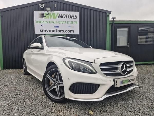White Used 2016 Mercedes C250 AMG line Estate | £9,995 (Fair price) - Image 1/4