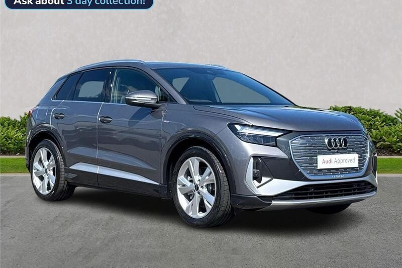 Grey New 2025 Audi Q4 e-tron S-Line SUV | £38,762 (Super price) - Image 1/4