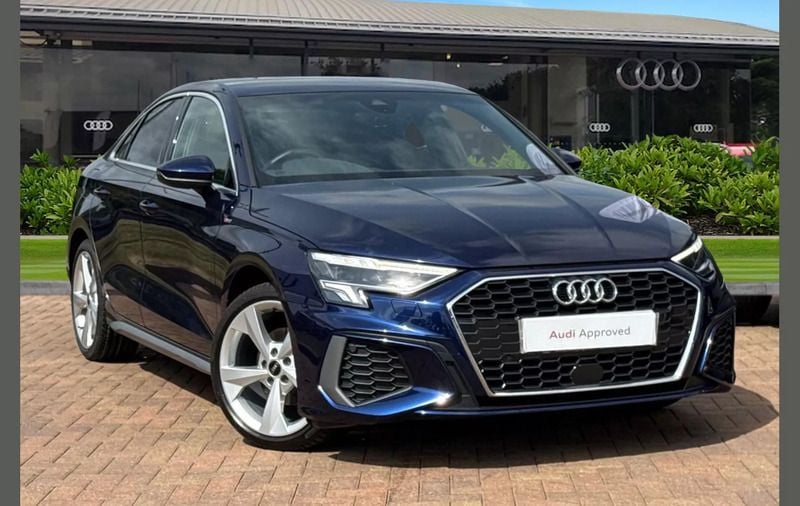 Blue Used 2022 Audi A3 S-Line Sedan | £21,490 (Good price) - Image 1/4