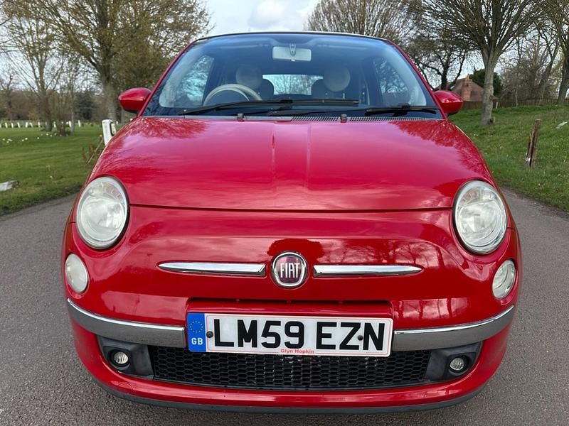Used Fiat 500 Lounge 69 HP (50 kW) 2009 Red Cabriolet