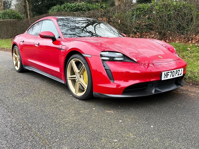 Red Used 2020 Porsche Taycan Performance Package Sedan | £49,995 (Fair price) - Image 1/4