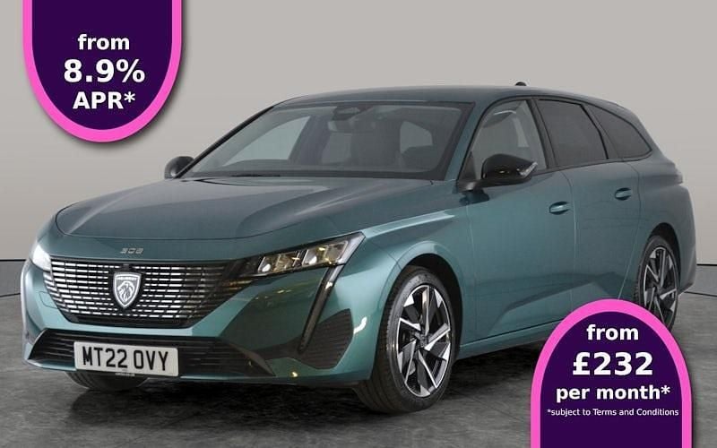 Blue Used 2022 Peugeot 308 Allure Premium Estate | £16,368 (Fair price) - Image 1/3