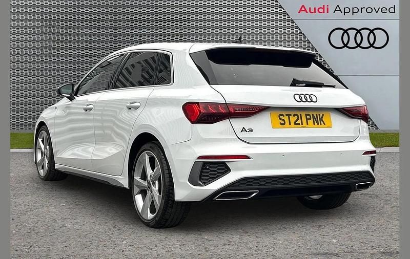 Used Audi A3 S-Line 147 HP (108 kW) 2021 White Sedan