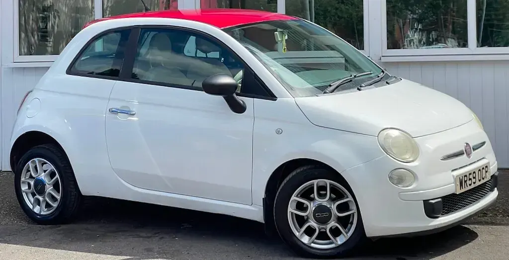Used Fiat 500 Pop 69 HP (50 kW) 2009 White Cabriolet