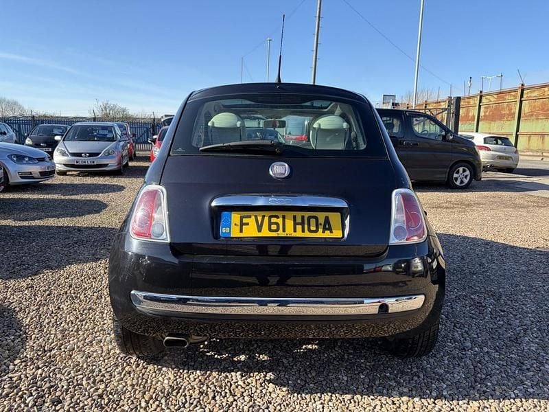 Used Fiat 500 Lounge 69 HP (50 kW) 2011 Black Hatchback