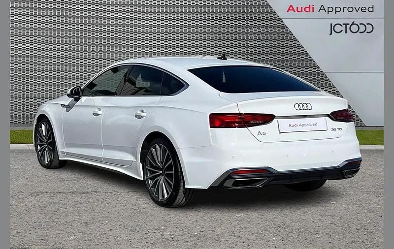 Used Audi A5 Sportback S-Line 161 HP (118 kW) 2021 White Hatchback