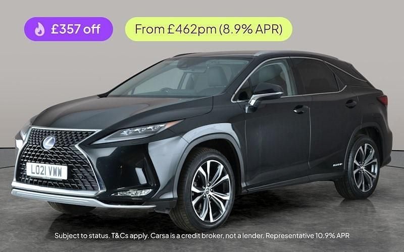 Black Used 2021 Lexus RX450h SUV | £27,569 (Good price) - Image 1/2
