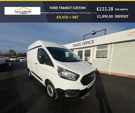 White Used 2020 Ford Transit Custom S Van | £10,740 (Good price) - Image 1/1