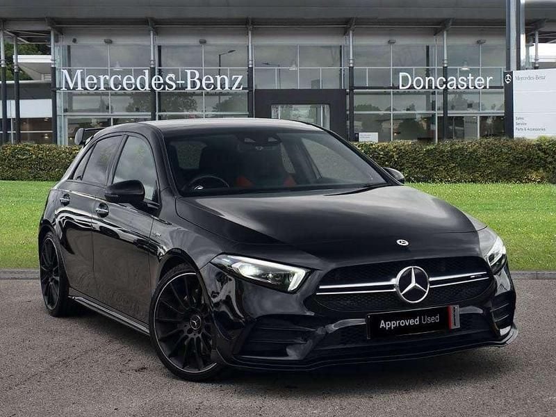 Black Used 2021 Mercedes A35 AMG Premium Plus Hatchback | £26,556 (Fair price) - Image 1/4