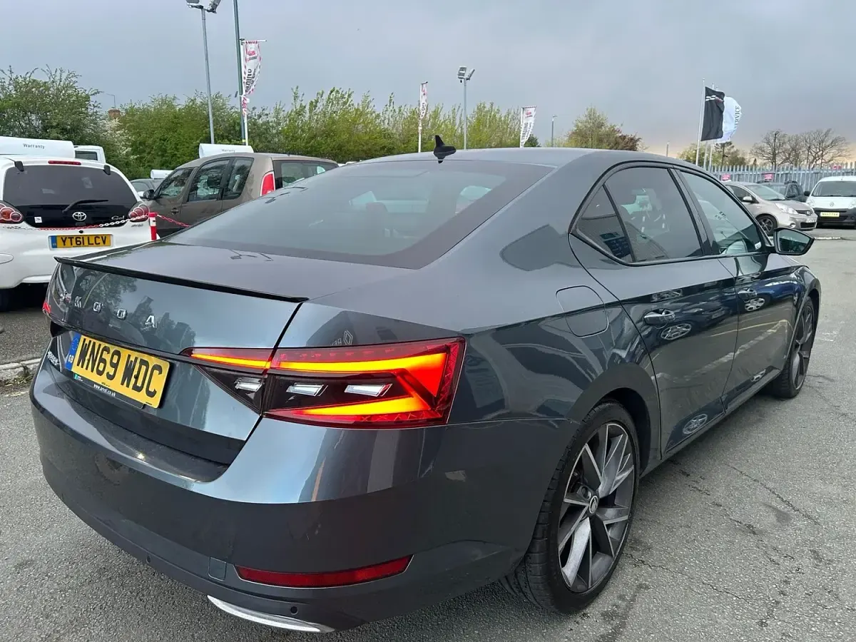 Used Skoda Superb SportlinePlus 150 HP (110 kW) 2019 Grey Hatchback