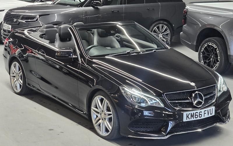 Used Mercedes E350 AMG line 258 HP (189 kW) 2016 Black Cabriolet