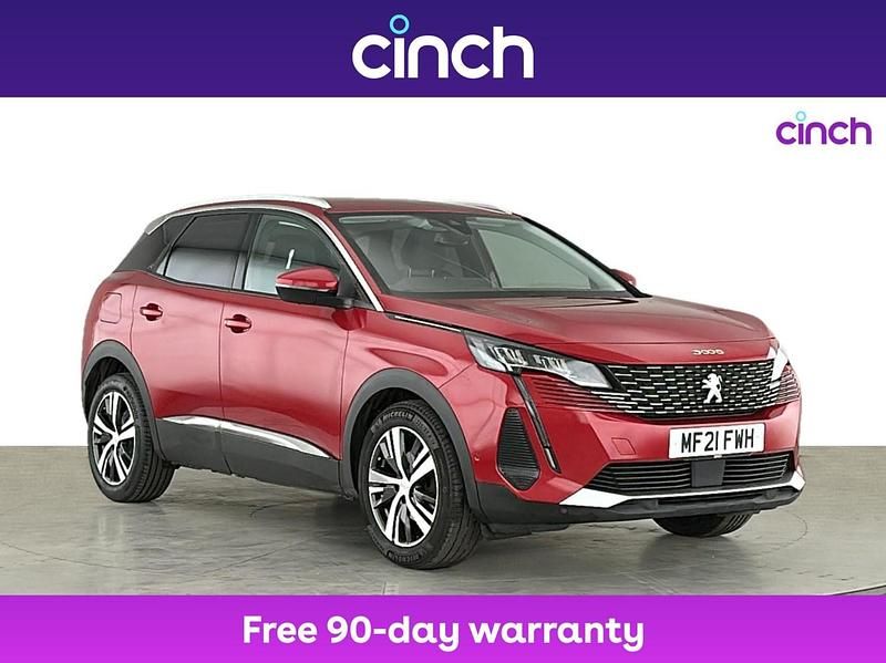 Red Used 2021 Peugeot 3008 Allure Premium Hatchback | £13,249 (Fair price) - Image 1/3