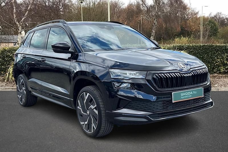 Black Used 2024 Skoda Karoq SportLine SUV | £26,500 (Good price) - Image 1/4