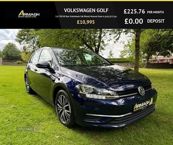 Blue Used 2018 VW Golf VII SE Hatchback | £10,995 (Fair price) - Image 1/4