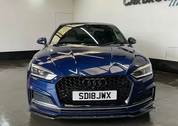 Used Audi A5 S-Line 190 HP (139 kW) 2018 Blue Coupe