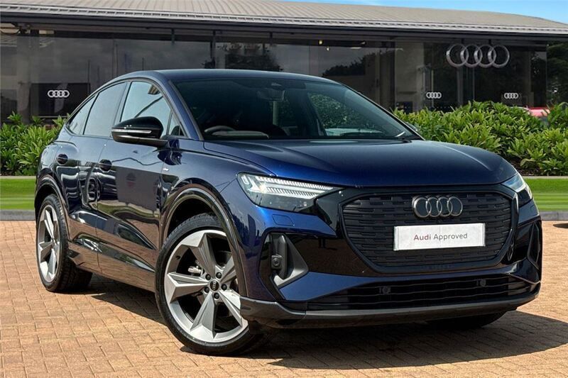 Blue Used 2024 Audi Q4 Sportback e-tron Black Edition SUV | £34,490 - Image 1/4