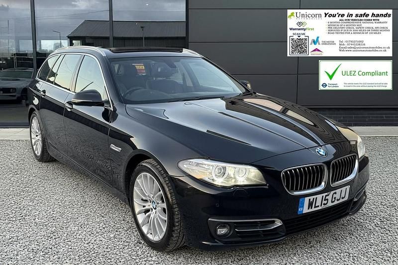 Black Used 2015 BMW 520 Luxury Line Estate | £9,995 (Fair price) - Image 1/4