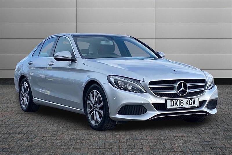 Used Mercedes C220 Premium 170 HP (125 kW) 2018 Iridium silver Sedan