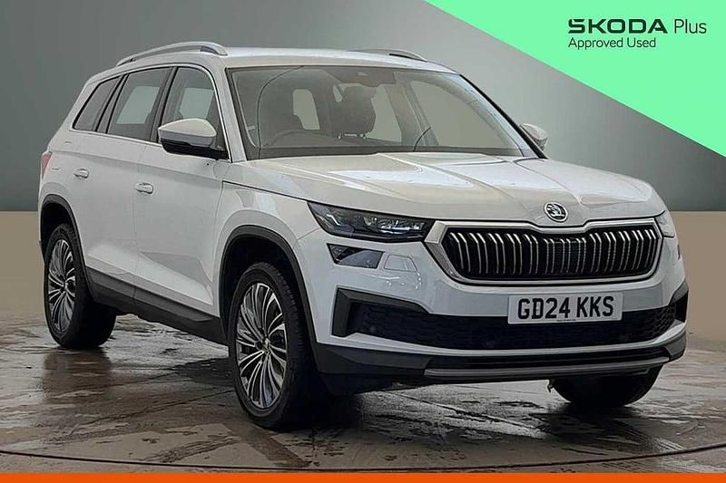 Used Skoda Kodiaq SE L Executive 110 HP (80 kW) 2024 Moon white metallic SUV