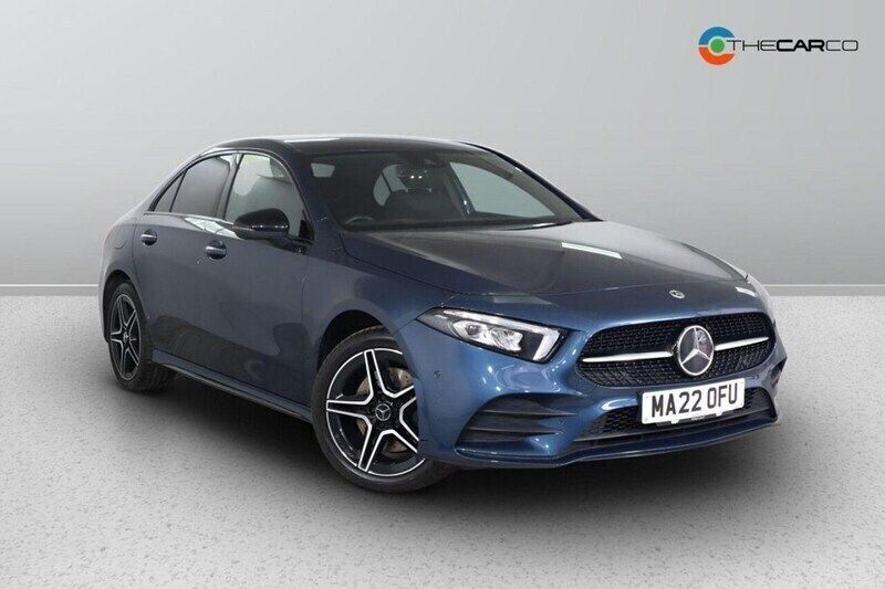 Blue Used 2022 Mercedes A250 AMG line Sedan | £20,935 (Fair price) - Image 1/1