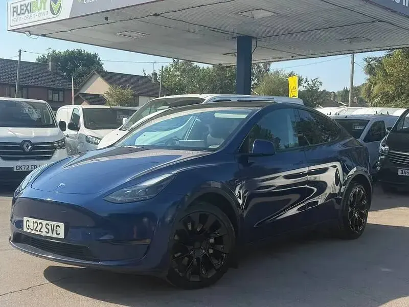 Used Tesla Model Y Long Range AWD 378 kW (514 HP) 2022 Blue SUV