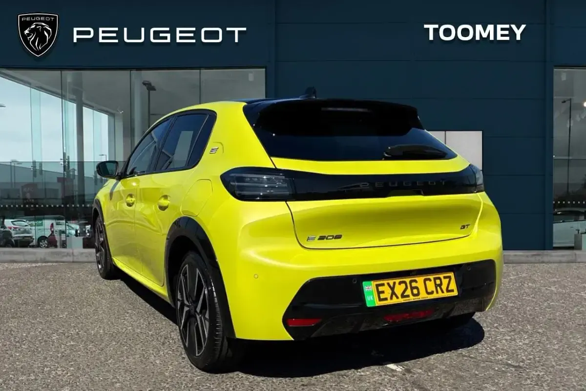 New Peugeot e-208 GT 113 kW (154 HP) 2026 Yellow Hatchback