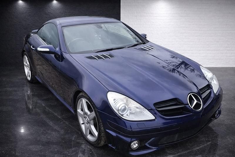 Used Mercedes SLK55 AMG 360 HP (264 kW) 2005 Blue Cabriolet