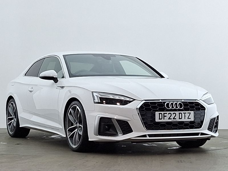 White Used 2022 Audi A5 S-Line Coupe | £27,998 (A bit pricey) - Image 1/4