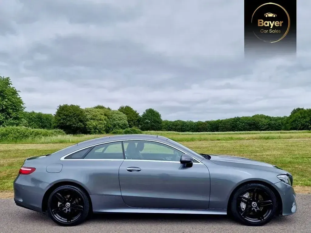 Used Mercedes E220 AMG Line Premium Plus 194 HP (142 kW) 2018 Grey Coupe