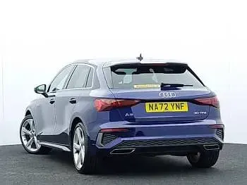 Used Audi A3 S-Line 110 HP (80 kW) 2022 Blue Sedan
