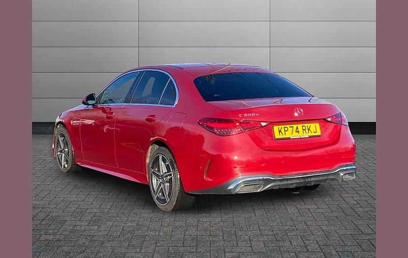 Used Mercedes C300e AMG line 308 HP (226 kW) 2024 Red Sedan