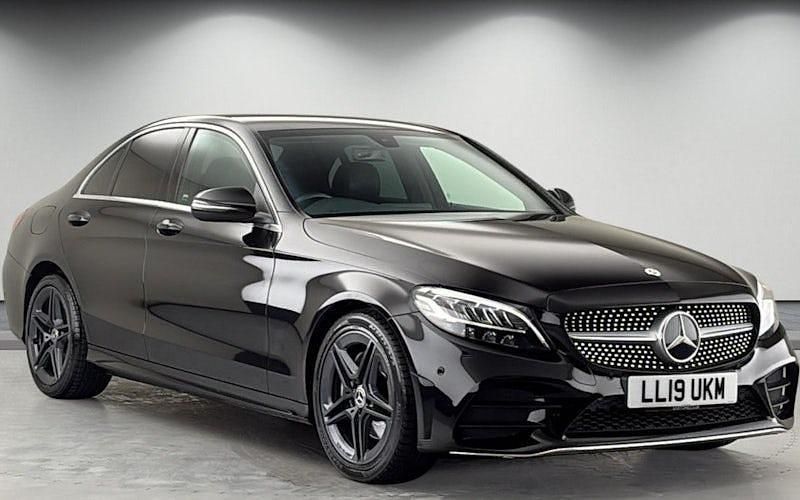 Used Mercedes C200 AMG line 184 HP (135 kW) 2018 Obsidian black Sedan